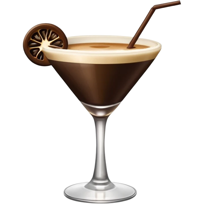 espresso martini with foam and no straw emoji