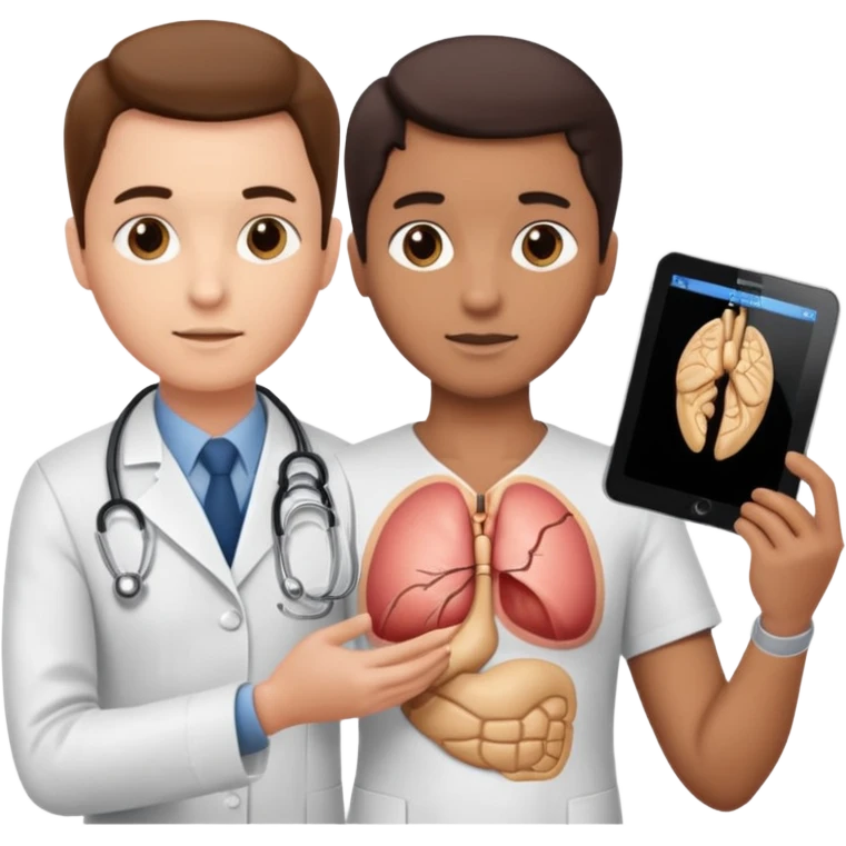 doctor seaing body scan image emoji