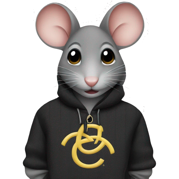 Mouse with chanel pullover emoji
