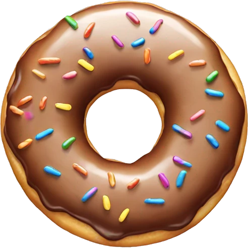 Donut with rainbow sprinkles emoji