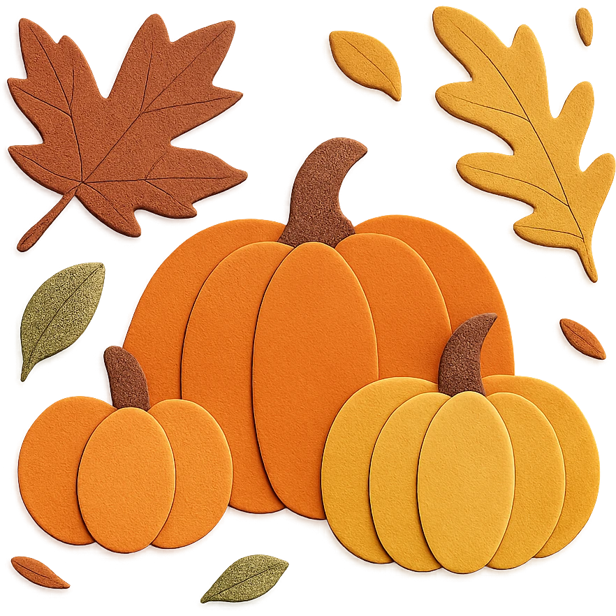 Add falling leaves to the paper craft style fall scene in the square, keeping the layered look emoji