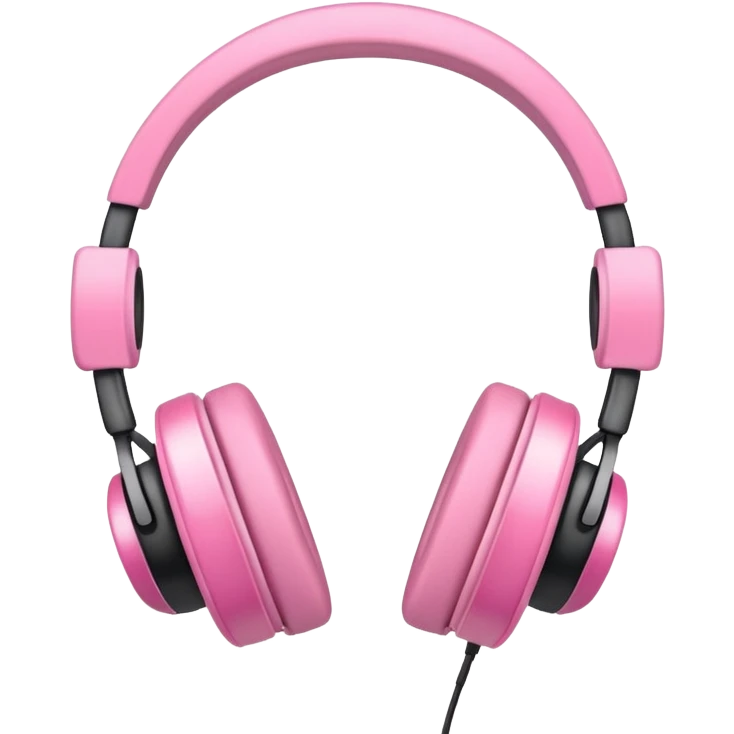 Headphones with cute pink bow  emoji