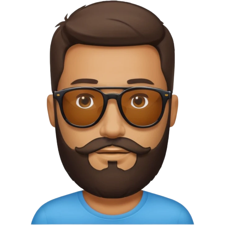 hombre con barba y gafas de sol emoji