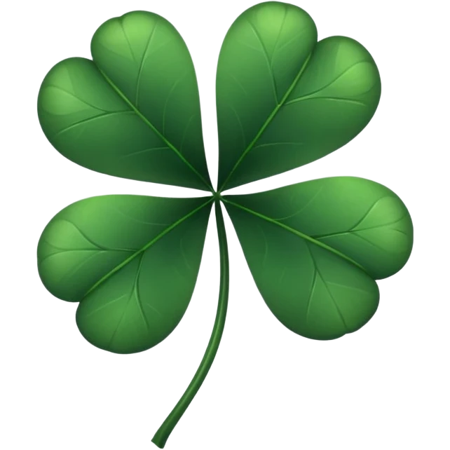A black 5 leaf clover with no stem  emoji