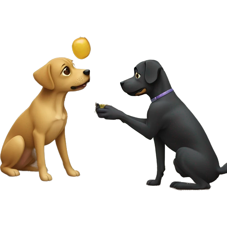Tree releases sap onto dog.  emoji