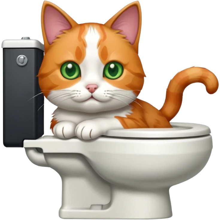 Cat in toilet  emoji