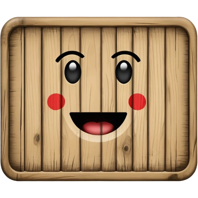 Wooden toilet sign  emoji