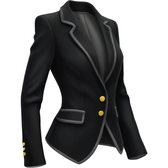 Realistic isolated side view of a velvet feminine fashion blazer jacket. emoji