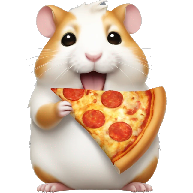 hamster eating PIZZA  emoji