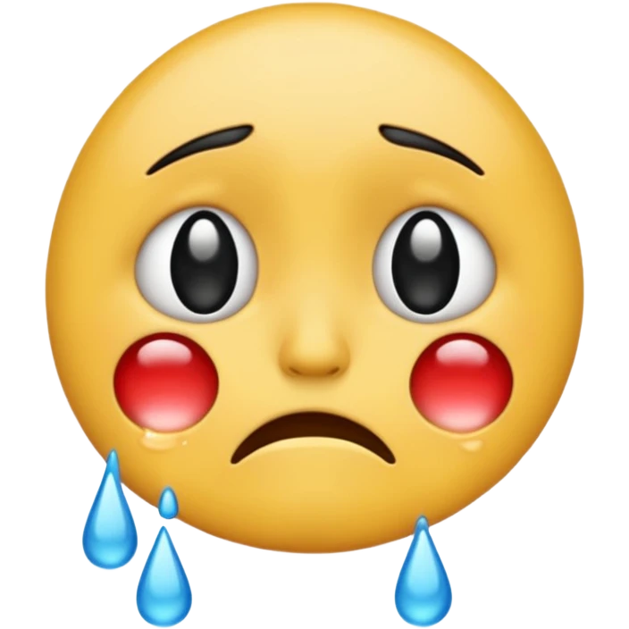 crying emoji with black tears emoji