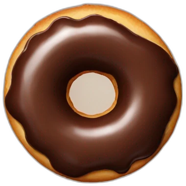 chocolate donut with crease emoji
