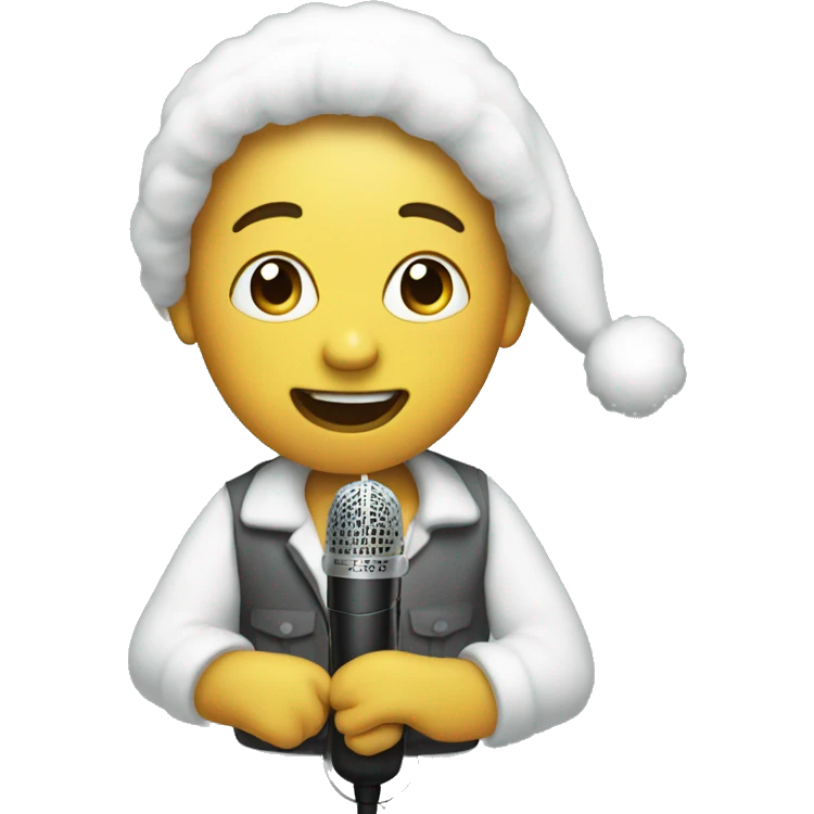 christmas songs, microphone emoji