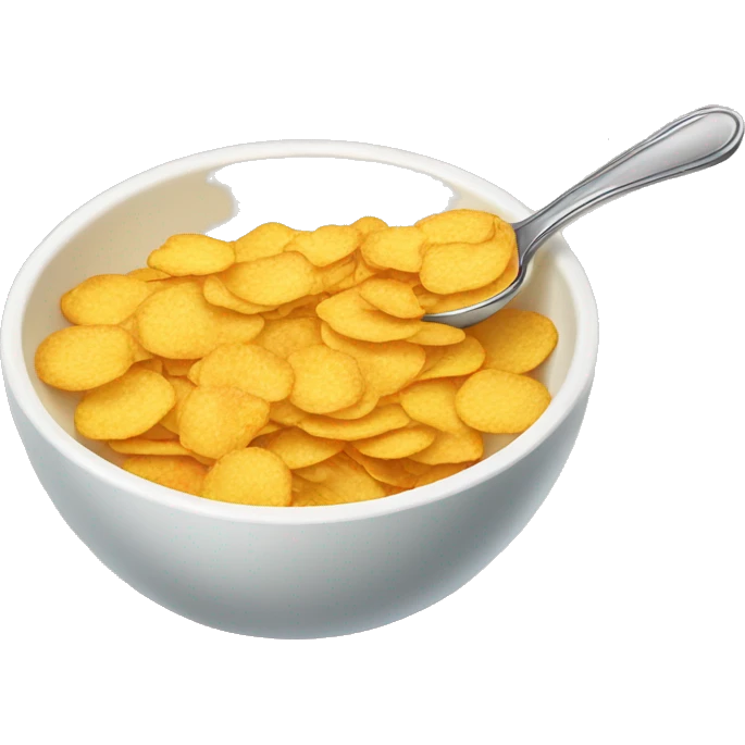 Bowl of cornflakes food emoji with spoon  emoji