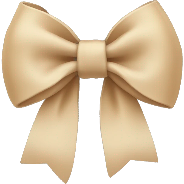 Beige bow emoji