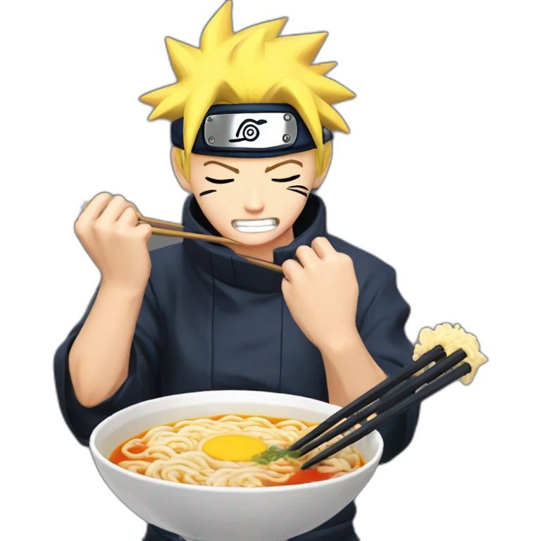 Naruto qui mange des ramen emoji