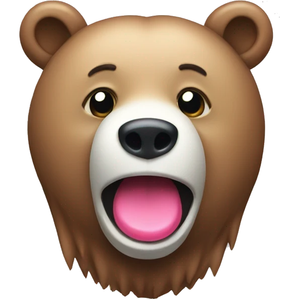 Bear with a gum emoji