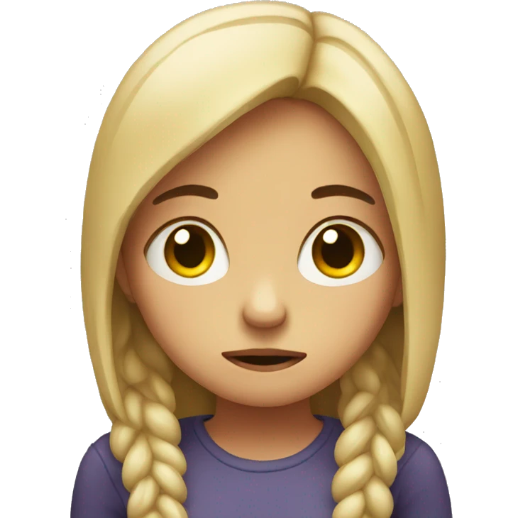 sad girl emoji