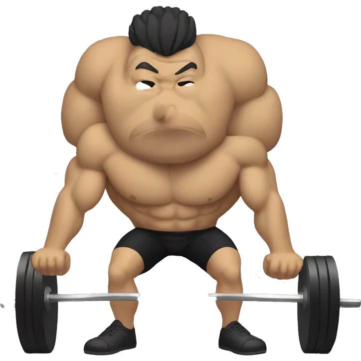 Tonjiro doing back squats emoji