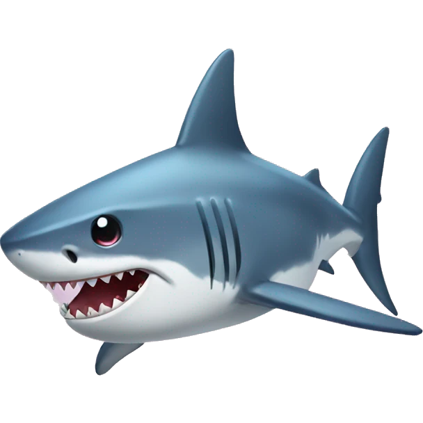 Shark with a hairbow emoji