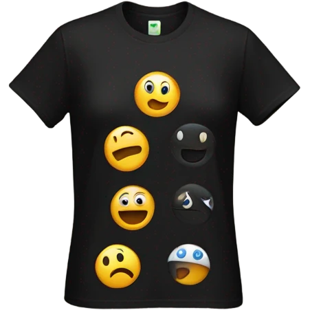 black tshirt .emoji.write onthem f f emoji