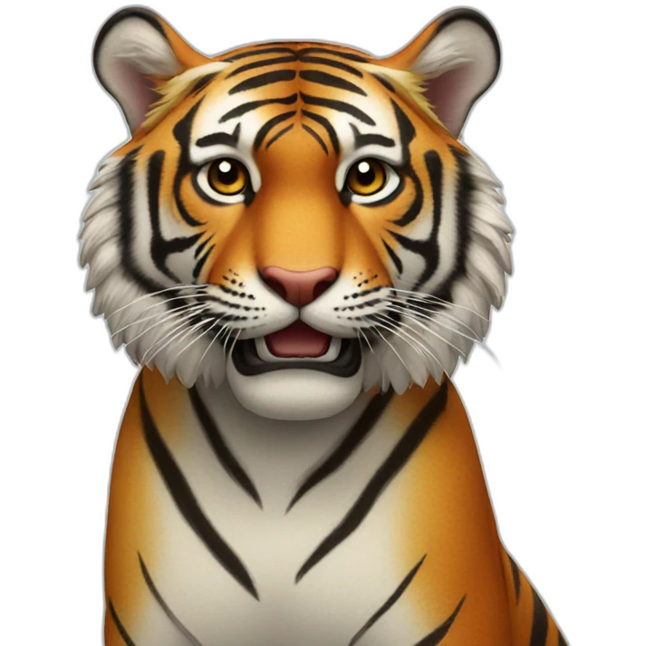 Tip toe tiger emoji