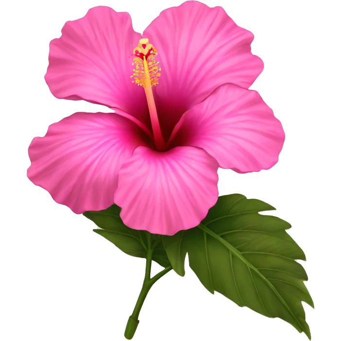 Pink hibiscus emoji