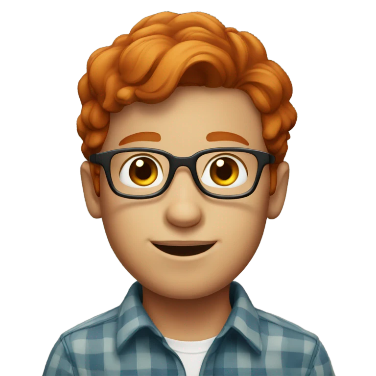 Redhead boy with glasses emoji