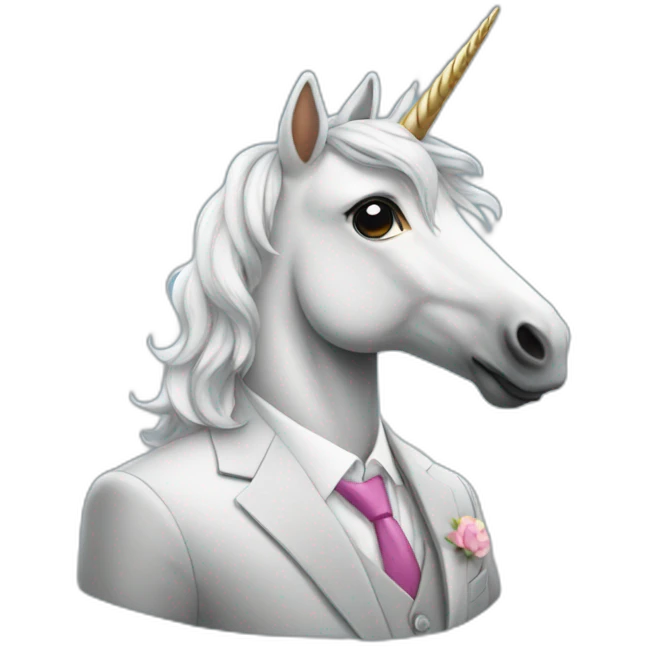 Unicorn in suit emoji
