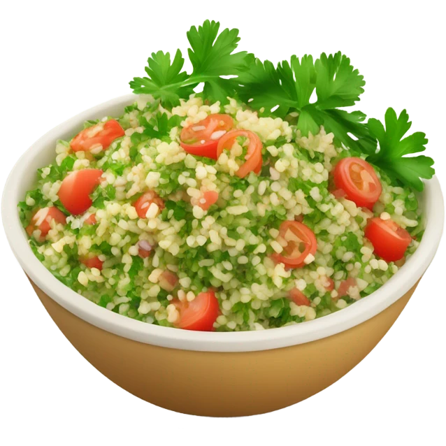 Tabouli with extra parsley emoji