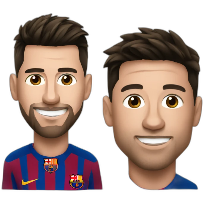 messi with ronaldo emoji