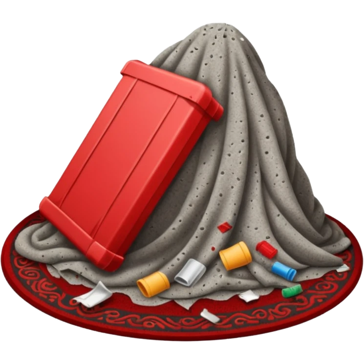 sweeping stuff under the carpet emoji