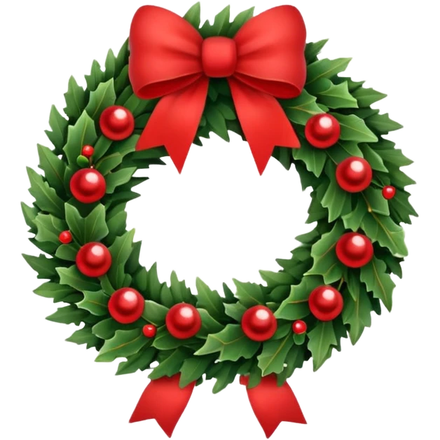 Christmas wreath emoji