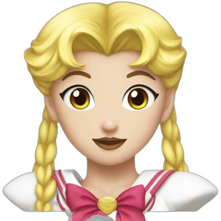 Muscular girl sailor moon emoji
