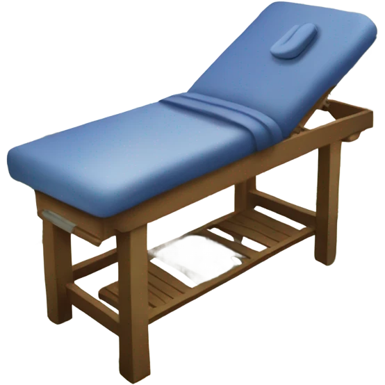 Massage table and money on top  emoji