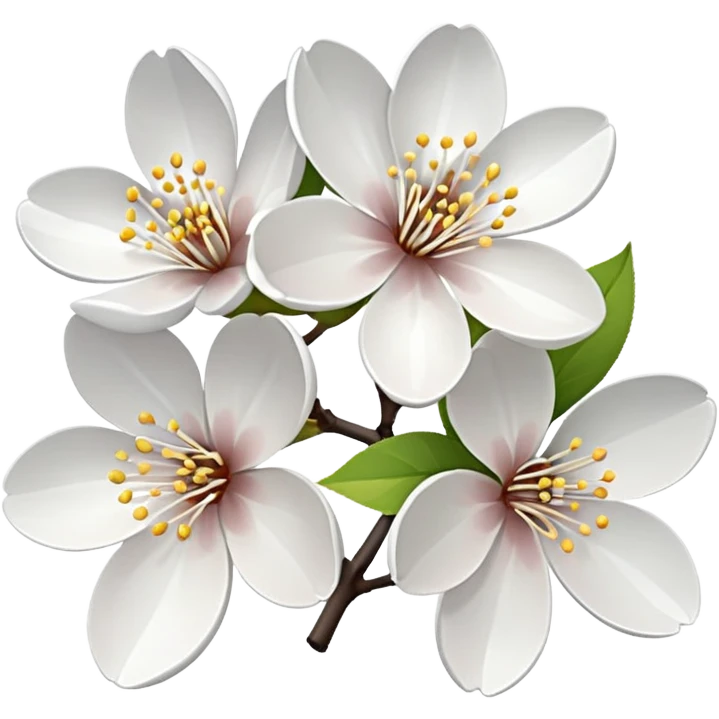 white cherryblossom emoji