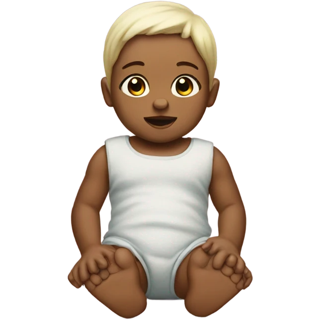 A giant baby doll with a emoji