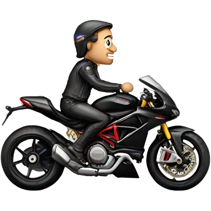 Ducati motorcycle with Jewish rider emoji