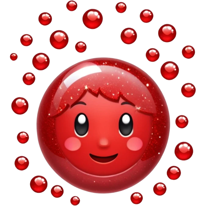 Recrutador Vermelho Glitter emoji