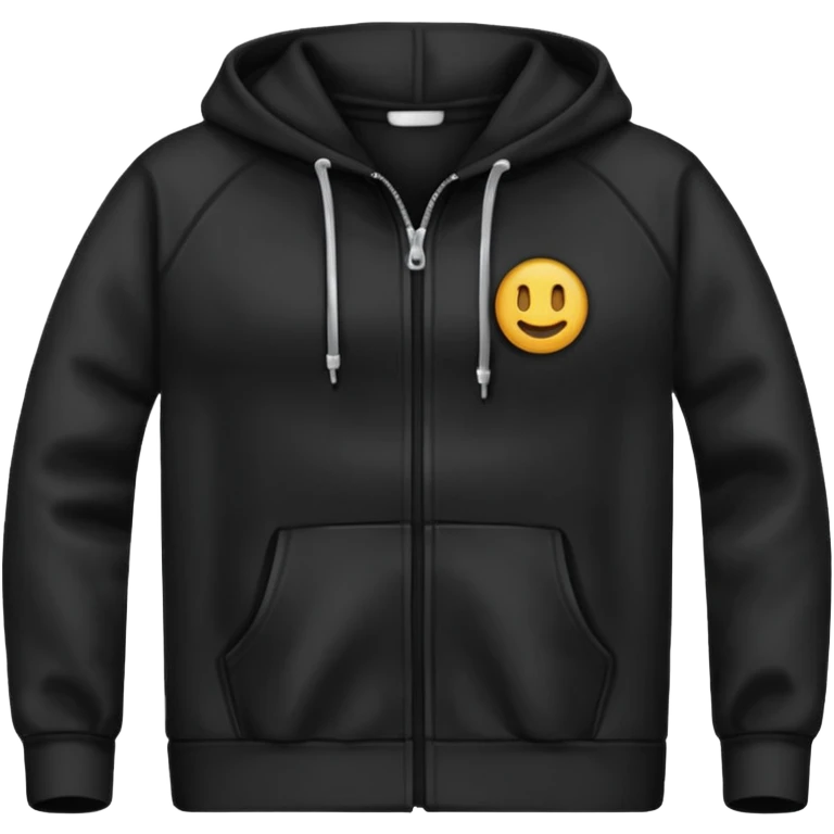 Black zip up hoodie emoji