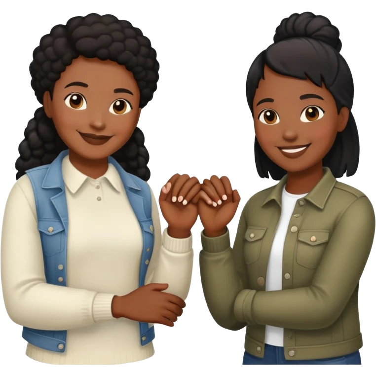 Black lesbian couple emoji