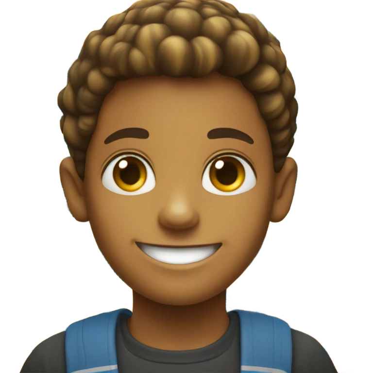 smiling boy with earrings and honeycomb emoji