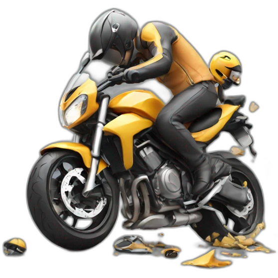 Motorbike crash emoji