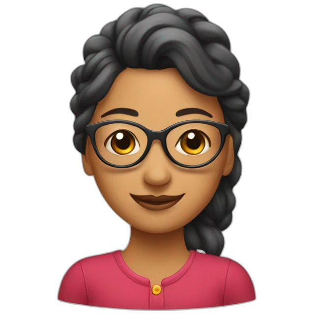 Mujer pelirojo sonriente con lentes abraza a una Bebé emoji