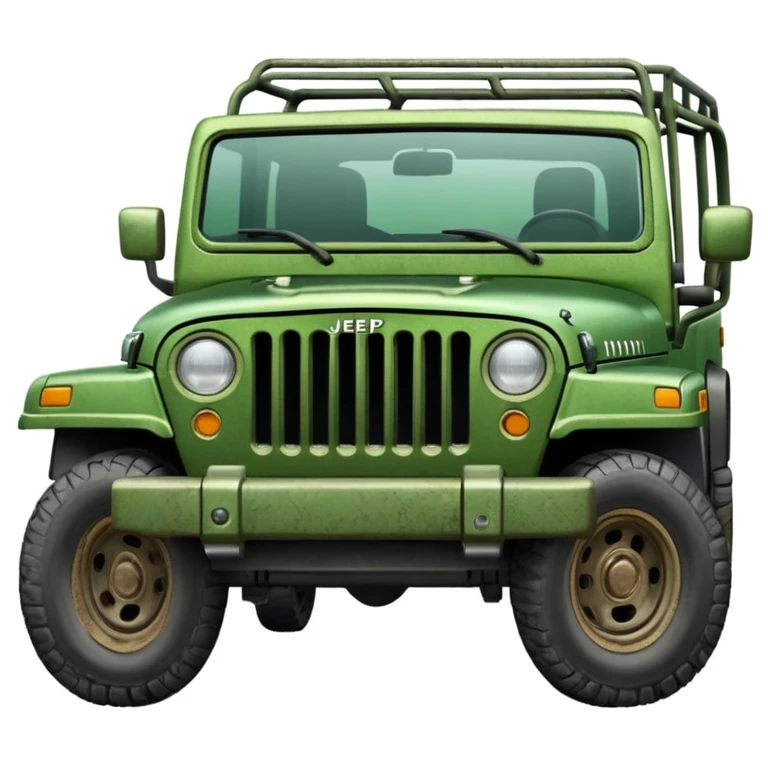 Green jeep emoji