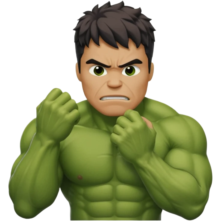Create a man in a Hulk costume facepalming  emoji