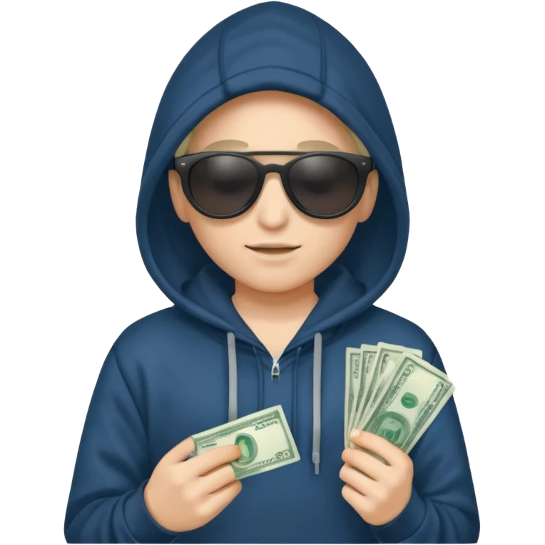 hoodie, sunglasses, money ANGEL emoji