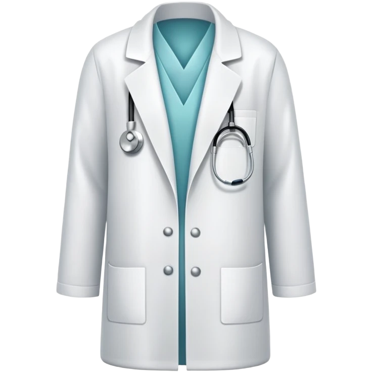 isolated white doctor lab coat emoji