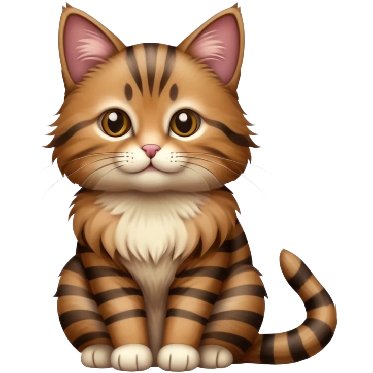 Braun gestreifte Katze  emoji
