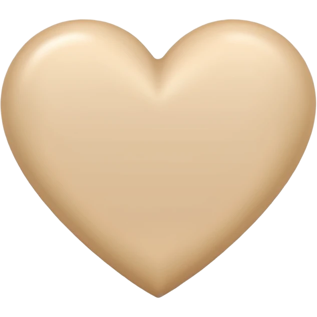 Coração bege emoji