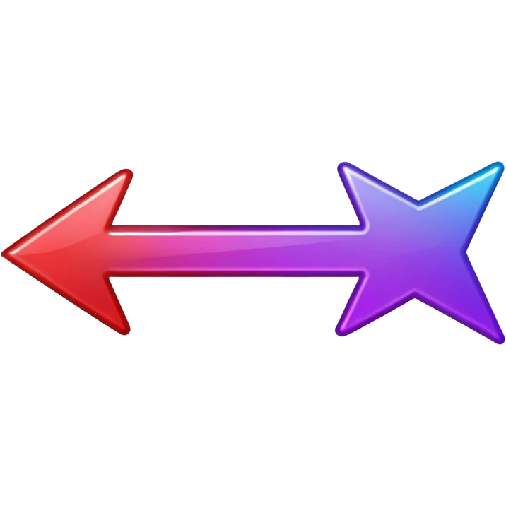 color gradient between red and purple glitter arrow for right emoji